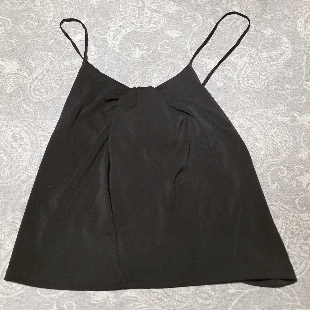 Banana Republic Black Front Knot Tank (Size S)